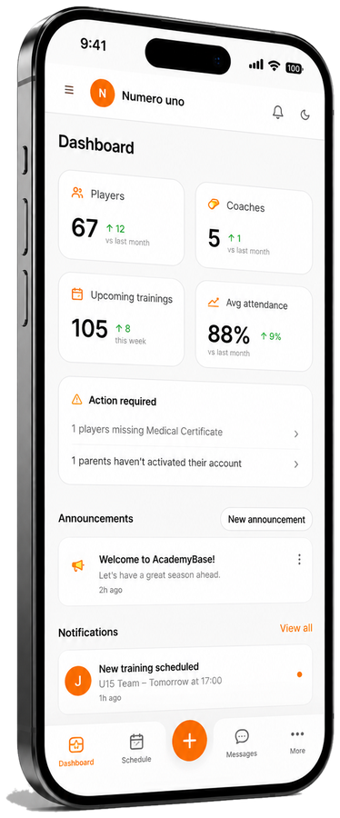 AcademyBase on iPhone